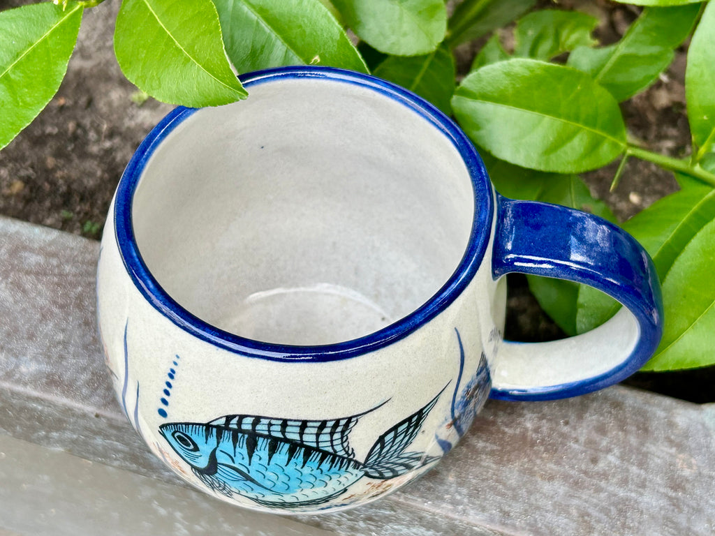Handmade Guatemalan Fish coffee Mug