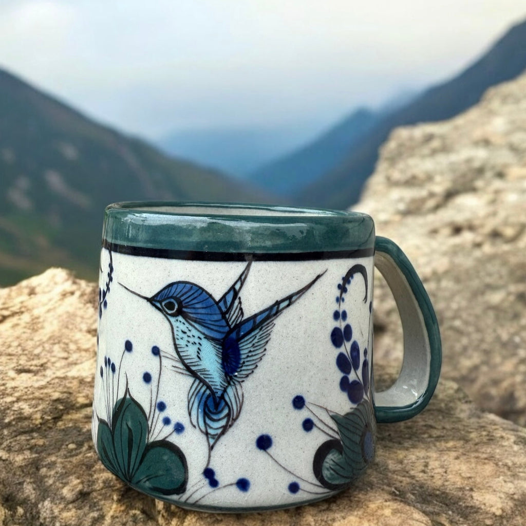 Handmade Hummingbird Coffee Mug
