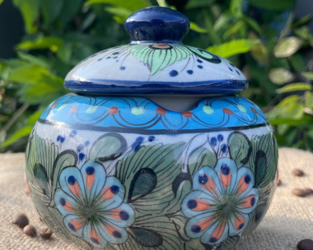 Handmade ceramic coffee mug, hand painted mug made by local artists in Atitlan, Guatemala. Free shipping!