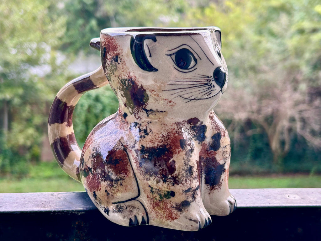 Handmade Cat design Coffee mug