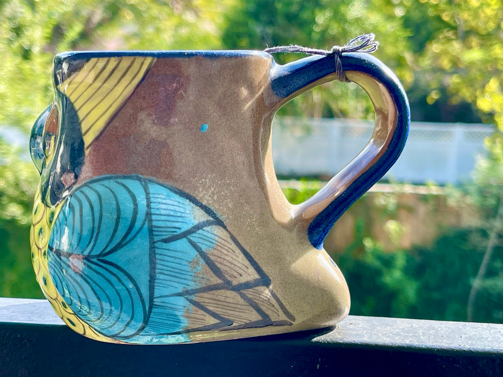 Handmade Guatemalan Owl coffee Mug